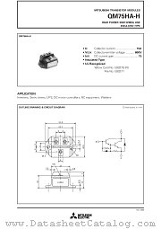 QM75HA-H datasheet pdf Mitsubishi Electric Corporation