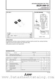BCR1AM-12 datasheet pdf Mitsubishi Electric Corporation