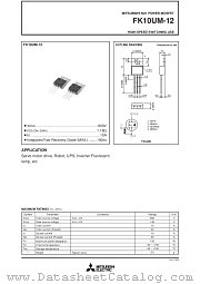 FK10UM-12 datasheet pdf Mitsubishi Electric Corporation