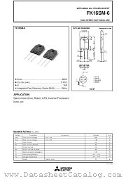 FK16SM-6 datasheet pdf Mitsubishi Electric Corporation