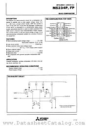 M5234P datasheet pdf Mitsubishi Electric Corporation