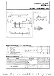 M68719 datasheet pdf Mitsubishi Electric Corporation