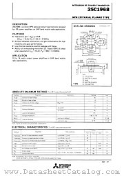 2SC1968 datasheet pdf Mitsubishi Electric Corporation