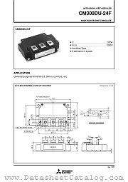 CM300DU-24F datasheet pdf Mitsubishi Electric Corporation