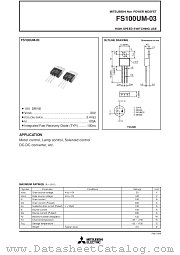 FS100UM-03 datasheet pdf Mitsubishi Electric Corporation