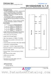 MH16S64DAMD-7 datasheet pdf Mitsubishi Electric Corporation