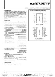 M35047-XXXFP datasheet pdf Mitsubishi Electric Corporation