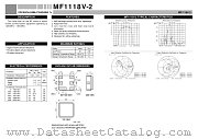 MF1118V-2 datasheet pdf Mitsubishi Electric Corporation