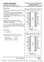 M52791SP datasheet pdf Mitsubishi Electric Corporation