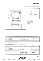 M57747 datasheet pdf Mitsubishi Electric Corporation