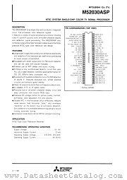 M52030ASP datasheet pdf Mitsubishi Electric Corporation