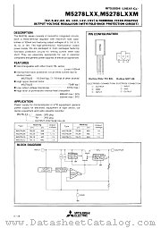M5278LXXM datasheet pdf Mitsubishi Electric Corporation