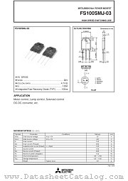 FS100SMJ-03 datasheet pdf Mitsubishi Electric Corporation