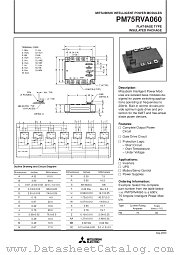 PM75RVA060 datasheet pdf Mitsubishi Electric Corporation