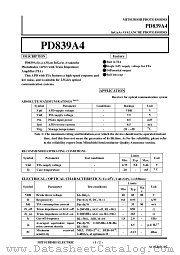 PD8XX4 datasheet pdf Mitsubishi Electric Corporation