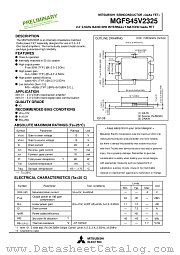 MGFS45V2325 datasheet pdf Mitsubishi Electric Corporation