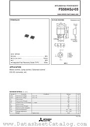 FS50ASJ-03 datasheet pdf Mitsubishi Electric Corporation