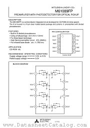 M61089FP datasheet pdf Mitsubishi Electric Corporation