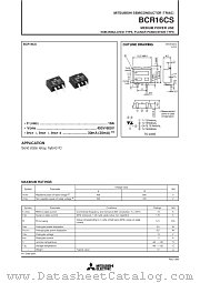 BCR16CS datasheet pdf Mitsubishi Electric Corporation