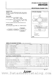 2SC4525 datasheet pdf Mitsubishi Electric Corporation