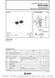 BCR10UM datasheet pdf Mitsubishi Electric Corporation