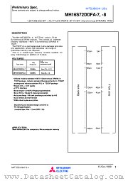 MH16S72DDFA-8 datasheet pdf Mitsubishi Electric Corporation