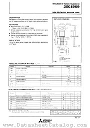2SC1969 datasheet pdf Mitsubishi Electric Corporation