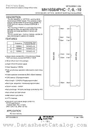 MH16S64PHC-8 datasheet pdf Mitsubishi Electric Corporation