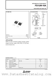 FS1UM-16A datasheet pdf Mitsubishi Electric Corporation