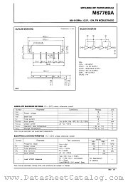 M67769A datasheet pdf Mitsubishi Electric Corporation
