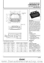 CM350DU-5F datasheet pdf Mitsubishi Electric Corporation