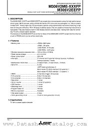 M306V2EEFP datasheet pdf Mitsubishi Electric Corporation