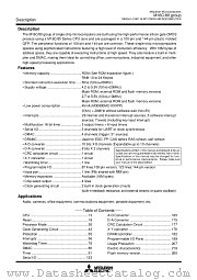 M30803FGGP datasheet pdf Mitsubishi Electric Corporation