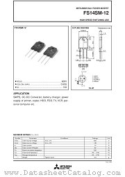 FS14SM-12 datasheet pdf Mitsubishi Electric Corporation