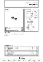 FK10VS-10 datasheet pdf Mitsubishi Electric Corporation
