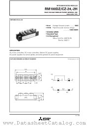 RM100CZ-2H datasheet pdf Mitsubishi Electric Corporation