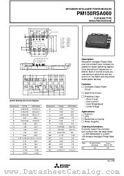 PM150RSA060 datasheet pdf Mitsubishi Electric Corporation