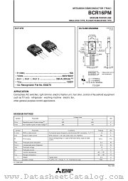 BCR16PM datasheet pdf Mitsubishi Electric Corporation