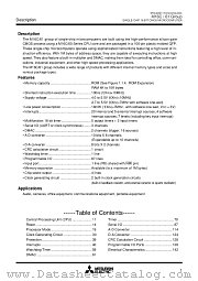 M30610ECFS datasheet pdf Mitsubishi Electric Corporation