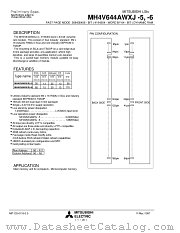 MH4V644AWXJ-6 datasheet pdf Mitsubishi Electric Corporation