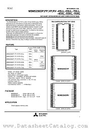 M5M5256DRV-55LL datasheet pdf Mitsubishi Electric Corporation