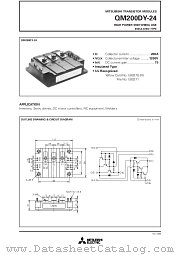 QM200DY-24 datasheet pdf Mitsubishi Electric Corporation