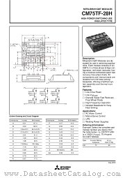 CM75TF-28H datasheet pdf Mitsubishi Electric Corporation