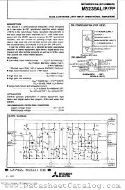 M5238FP datasheet pdf Mitsubishi Electric Corporation