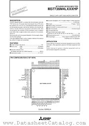 M37736M4LXXXHP datasheet pdf Mitsubishi Electric Corporation