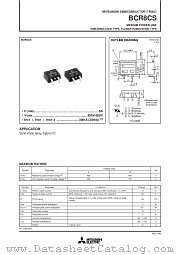 BCR8CS datasheet pdf Mitsubishi Electric Corporation