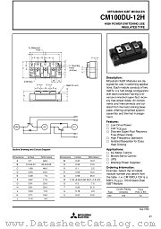CM100DU-12H datasheet pdf Mitsubishi Electric Corporation