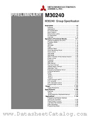 M30240 GROUP datasheet pdf Mitsubishi Electric Corporation