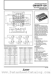 CM100TF-12H datasheet pdf Mitsubishi Electric Corporation