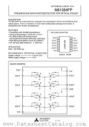 M61084FP datasheet pdf Mitsubishi Electric Corporation
